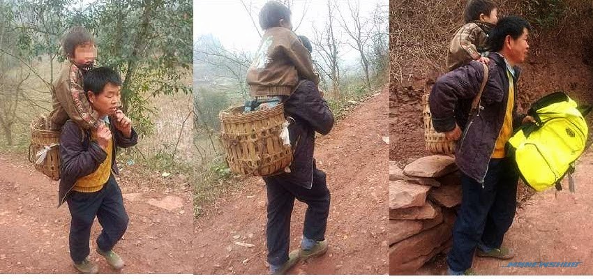 Ayah Gendong Anak Sejauh 28 Km Setiap Hari