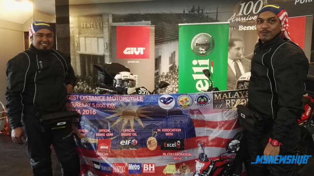 2 Penunggang Catat Sejarah Menunggang Benelli 5000KM