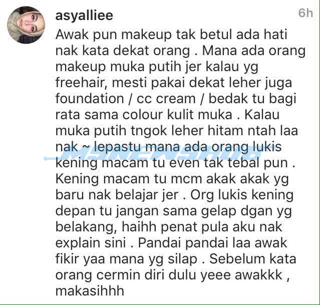 Kutuk Make Up Bercapuk, Safiey Ilias Diselar Netizen