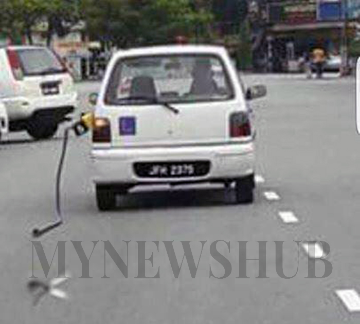 Lucu! Pam Minyak Tersekat Dilarikan Kancil