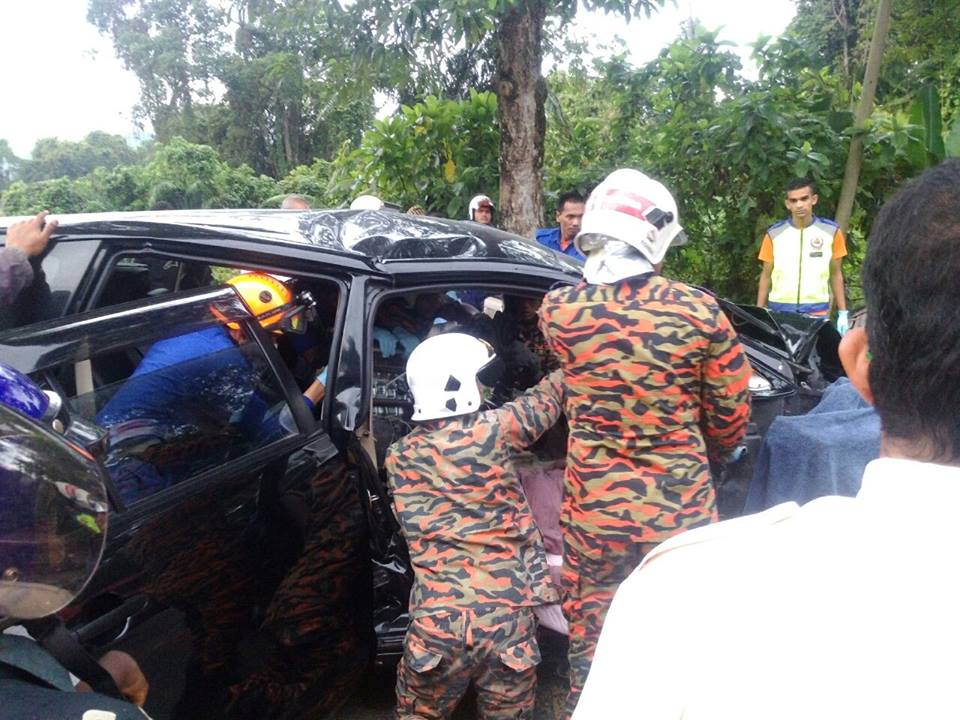 2 Rakan Maut Kereta Terbabas Di Slim River