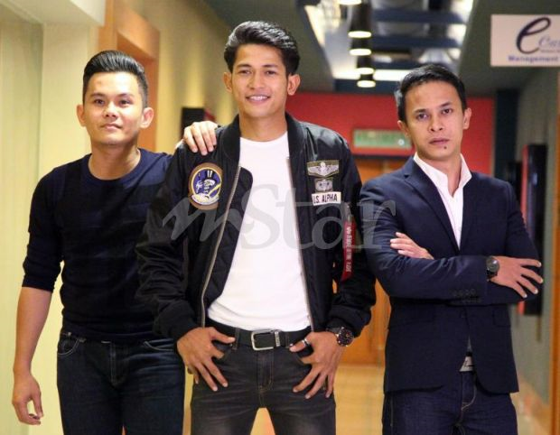 Peneraju utama Juvana 3: Perhitungan Terakhir; Adam Shahz (kiri), Johan As'ari dan Zahiril Adzim.