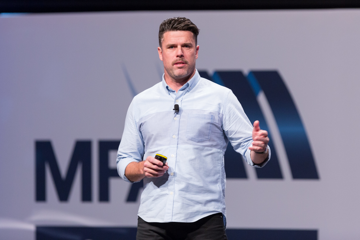 Adam Garone Keynote Adam Garone - MFAA National Convention 2015 - Melbourne Convention and Exhibition Centre - Melbourne - Victoria - Australia - 2015