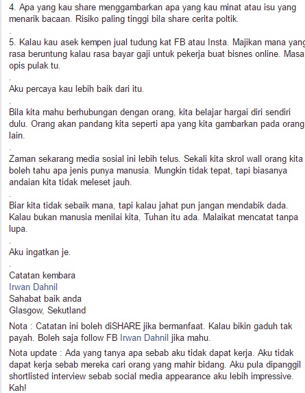 Nampak Bakal Majikan 'Stalk' FB Masa Temuduga