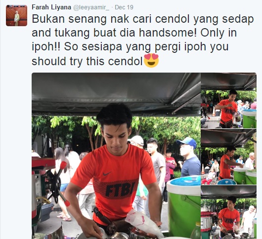 Cendol Ipoh Abang Kacak 'Curi' Perhatian Netizen