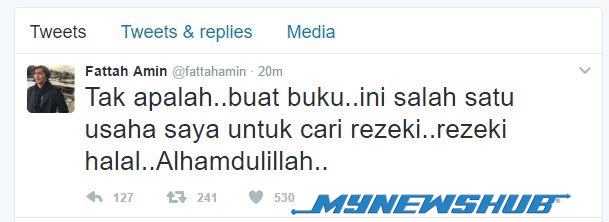 "Salah Satu Usaha Saya Cari Rezeki Halal" - Fatah Amin