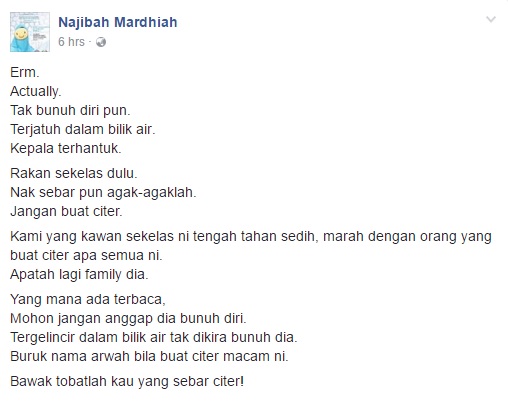 Pelajar Syariah Ditemui Mati Tergantung Dalam Bilik Air