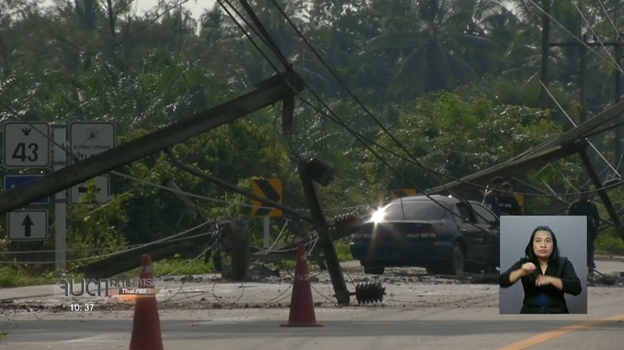 Sabotaj 52 Tiang Elektrik, Selatan Thailand Bergelap