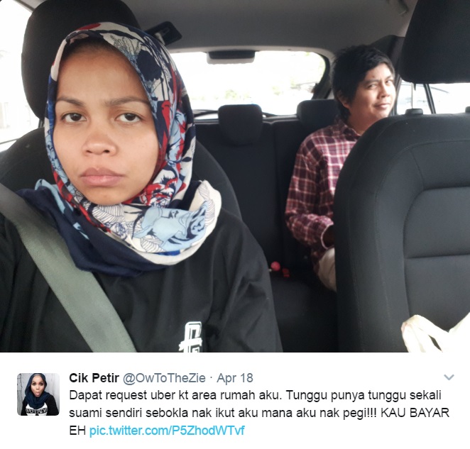 Isteri Buat 'Muka' Suami Jadi Penumpang Uber