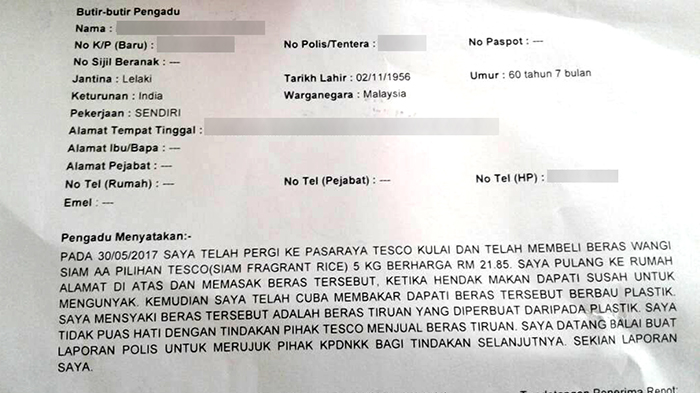 Pembeli Dakwa Pasaraya Terkenal Jual Beras Tiruan