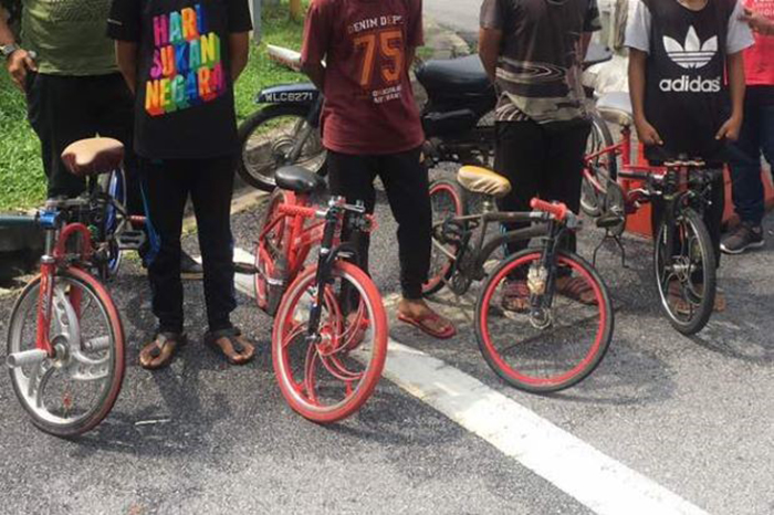 4 Remaja Tunggang Basikal Lajak Ditahan MYNEWSHUB