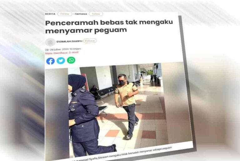 Bekas Penceramah Bebas Tak Mengaku Tuduhan Pindaan Menyamar Peguam