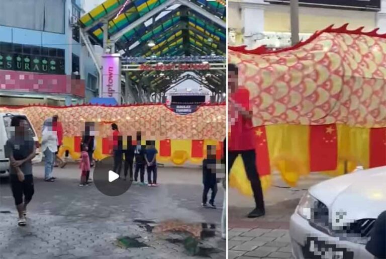 Polis Buka Kertas Siasatan Video Tular Replika Naga Berbendera China